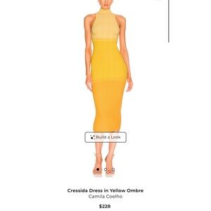 Camila Coelho - Cressida Midi Dress in Yellow Ombre - size XS